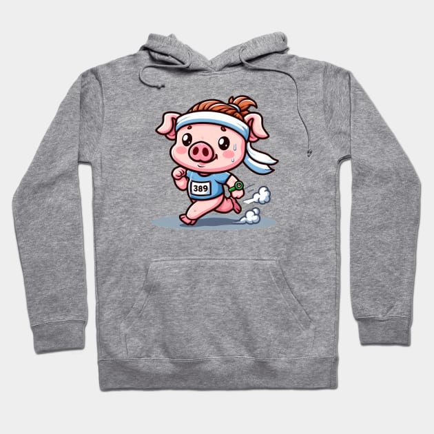 Running Piglet Hoodie by Lovely Animals